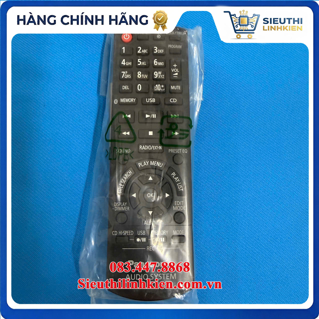 Điều Khiển Từ Xa Panasonic N2QAYB000625 Chính Hãng Cho Giàn Âm Thanh DVD