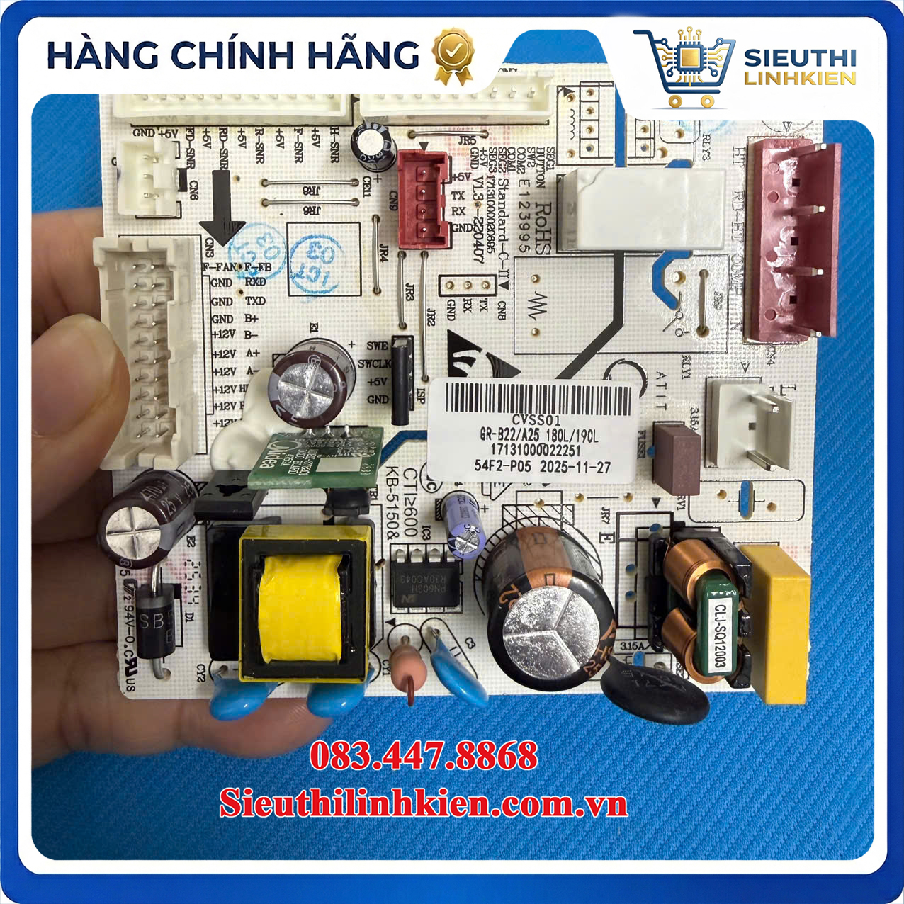 Bo Mạch Tủ Lạnh Toshiba Chính Hãng Bo Mạch Chính Tủ Lạnh Toshiba GR-RT234WE GR-RT252WE GR-B22VU(UKG)