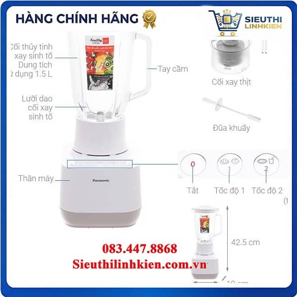 Cối Thủy Tinh Mã X0203-292 Dùng Cho Máy Xay Panasonic MX-MG53C1, MX-EX1561, MX900 Chính Hãng Cối Thủy Tinh Mã X0203-292 Dùng Cho Máy Xay Panasonic MX-MG53C1, MX-EX1561, MX900 Chính Hãng