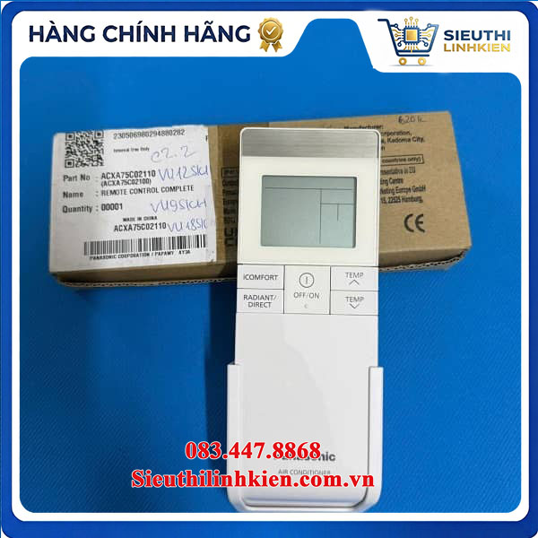 Điều Khiển Từ Xa Máy Lạnh Panasonic CS-VU9SKH-8 CS-VU12SKH-8 CS-VU18SKH-8 ACXA75C02110 Chính Hãng