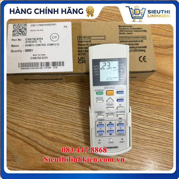 Điều Khiển Từ Xa Điều Hòa Panasonic 2 Chiều CS-A9PKH-8, CS-A12PKH-8, CS-E9PKH-8, CS-E12PKH-8 Mã CWA75C4224 Chính Hãng Điều Khiển Từ Xa Điều Hòa Panasonic 2 Chiều CS-A9PKH-8, CS-A12PKH-8, CS-E9PKH-8, CS-E12PKH-8 Mã CWA75C4224 Chính Hãng